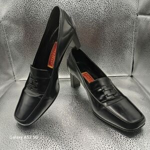 Cole Haan Black Heeled Loafers Women's Size 7B